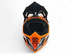 Шлем AiM RH855 Carbon TERRAIN глянцевый Black/Orange XXXL, фото 6