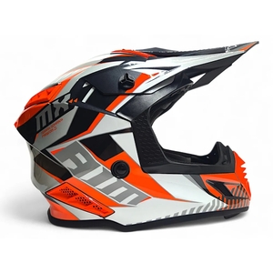 Шлем AiM RH855(Fiber Glass) TONDO глянцевый Orange/Black/White XXXL, фото 5