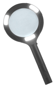 Лупа Kromatech ручная круглая 3х, 80 мм, с подсветкой (3W COB LED), фото 1
