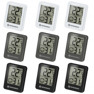 Гигрометр и термометр Bresser Temeo Hygro, набор 3 шт., серый, фото 5