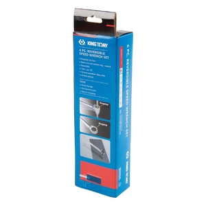 Набор комбинированных трещоточных ключей KING TONY 10-19 мм, 6 предметов 122A06MR, фото 5
