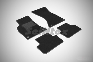 Ворсовые LUX коврики в салон Seintex для Audi A4 (B9) 2015-2020 (черные, 89629)