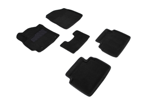 Ворсовые 3D коврики в салон Seintex для Hyundai Elantra VI 2015-2020 (черные), фото 1