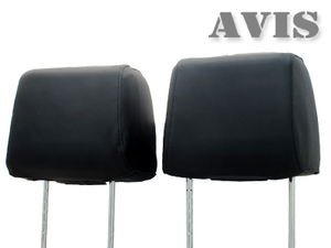Комплект подголовников с DVD и мониторами 7 дюймов Avel AVS0733T + AVS0734BM (Черный), фото 2