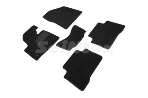 Ворсовые LUX коврики в салон Seintex для HYUNDAI SANTA FE III 2012-2018 (черные, 89688), фото 1