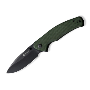 Складной нож SENCUT Slashkin D2 Steel Black Handle Green Canvas Micarta, фото 1