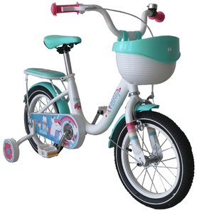 Велосипед детский Tech Team Melody 14" celadon 2024 (сталь) корз. бирюз., фото 2