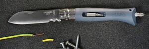 Нож Opinel №09 DIY, нержавеющая сталь, сменные биты, серый, блистер, фото 6