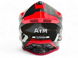 Шлем AiM RH855 Carbon TERRAIN глянцевый Black/Red XXL, фото 4