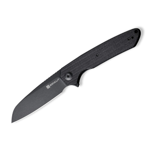 Складной нож SENCUT Kyril 9Cr18MoV Steel Black Stonewashed Handle Black Micarta, фото 1