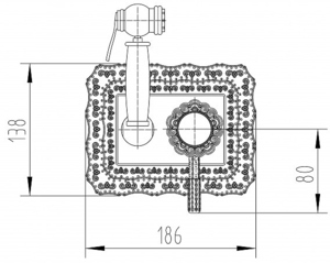 MILACIO Гигиенический душ MC.800.BBR скрытого монтажа, чёрная бронза (коллекция Vitoria), фото 2