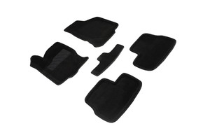 Ворсовые 3D коврики в салон Seintex для Datsun On-Do / Mi-Do 2014-н.в. (черные), фото 1