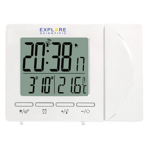 Часы цифровые Explore Scientific с проектором и термометром, белые, фото 1