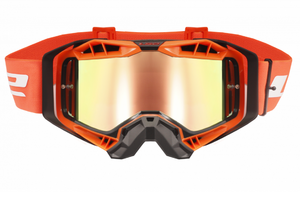 Очки кросс LS2 AURA Goggle с хамелеон линзой (черно-оранжевые с оранжевой линзой хамелеон, Black hiv orange with orange iridium visor)
