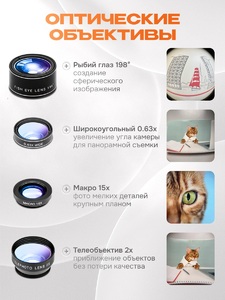 Набор объективов для смартфона Levenhuk Lens S7, фото 5