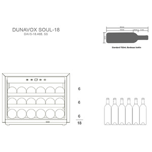 Встраиваемый винный шкаф Dunavox DAVS-18.46B, фото 5