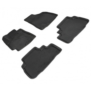 Коврики EVA 3D соты Seintex для Volkswagen Amarok 2009 (черные, 95449)
