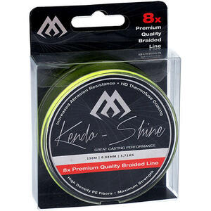 Плетеный шнур Mikado KENDO SHINE 8-x HDPE 0.16 yellow (150 м) 13,84 кг.