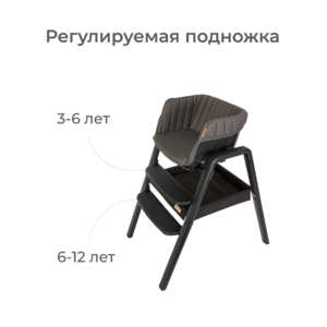 Стул для кормления Tutti Bambini High chair NOVA Complete Black/Black 611010/9999B, фото 12