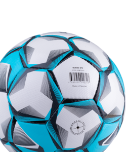 Мяч футбольный Jögel Nueno №5, белый/голубой/черный, фото 5