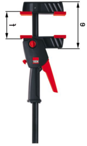 Струбцина BESSEY для работы одной рукой 300/85, 1.2 кН DUO30-8 DuoKlamp, фото 3