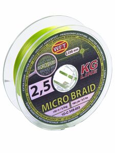 Леска плетёная WFT KG MICRO BRAID Chartreuse 150/0035, фото 2