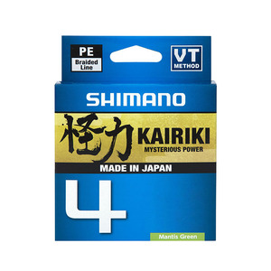 Леска плетёная SHIMANO Kairiki 4 PE 150 м зеленая 0.230 мм 18.6 кг, фото 1