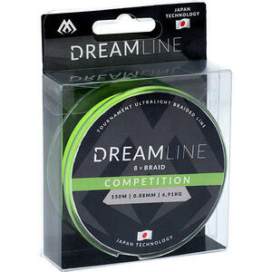 Плетеный шнур Mikado DREAMLINE Competition 0.16 fluo green (150 м) 15,54 кг.