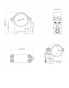 Крепление Vector Optics 30 mm STEEL LOW WEAVER QD RINGS (XASR-SQ11), фото 6