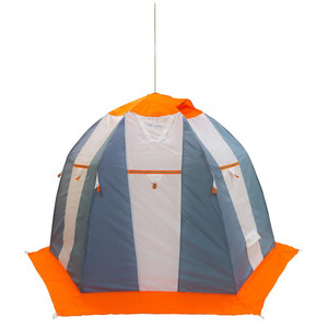 Палатка рыбака Митек Нельма 2 (оранжево-белый/сероголубой), фото 1