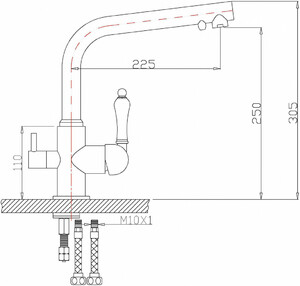 Смеситель для кухни ZORG Sanitary (ZR 313 YF-33) хром, фото 2