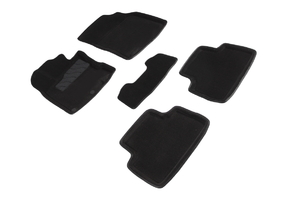 Ворсовые 3D коврики в салон Seintex для Nissan Qashqai II 2014-2016 (черные)
