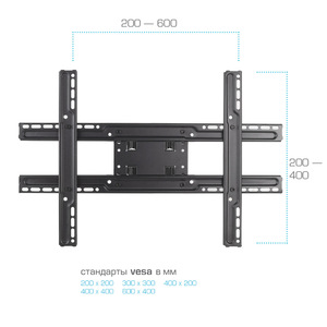Настенный кронштейн для LED/LCD телевизоров TUAREX ALTA-655 BLACK, фото 2