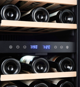 Винный шкаф CellarPrivate встраиваемый, двухзонный на 27 бутылок черный, скрытая ручка CP027-2TBH, фото 12