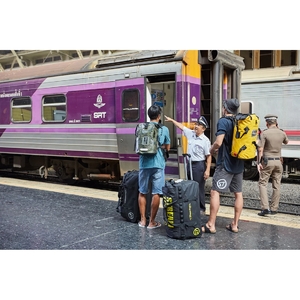 Сумка влагозащитная на колесах Stream Trail Trolley Duffle Shinano II Black/Gold 95L, фото 3