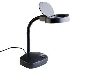Лупа-лампа настольная Veber 3D/8D, 1,75х/3x, 86/21 мм, с подсветкой, черная (8611), фото 1