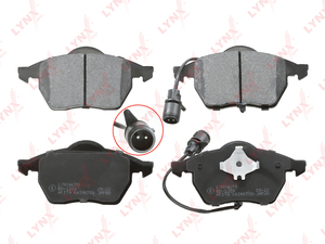 Колодки тормозные передние LYNXauto BD-1209 для AUDI 100 2.0-2.8 90-94/A6 1.8-2.8 94-97, фото 2