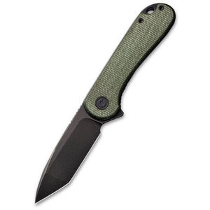 Складной нож CIVIVI Elementum D2 Steel Black Stonewashed Handle Green Micarta, фото 1