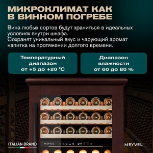 Винный шкаф Meyvel MV77PRO-KBT2 (Спелая вишня), фото 6
