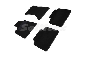 Ворсовые LUX коврики в салон Seintex для Ford Explorer V 10 (до V3,5) 2010-2015 (черные, 90220)