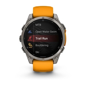 Часы Garmin Fenix 8 47mm AMOLED Saph Graphite DLC Titanium Spark Orange-Graphit Sln (010-02904-19G), фото 7
