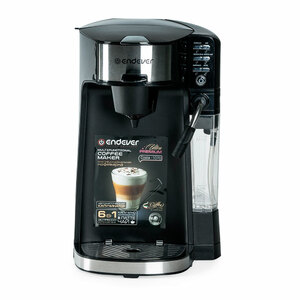 Многофункциональная кофеварка ENDEVER Costa-1070 электрическая, мош. 1000 Вт, 6 в 1, резервуар для воды (0,5 л) и молока (0,3 л), фото 6