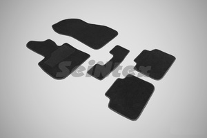Ворсовые LUX коврики в салон Seintex для BMW X1 F-48 2015-н.в. (черные, 87535)