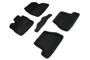 Коврики EVA 3D соты для Ford Focus III МКПП 2011-2015 (черные, 95253)