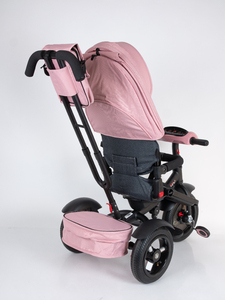 Велосипед коляска трехколесный с ручкой Tech Team Luxury розовый pink 2025, фото 6