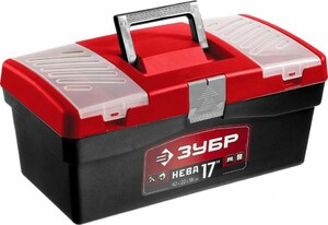 Пластиковый ящик для инструментов  ЗУБР НЕВА-17 420 х 220 х 180 мм (17") 38323-17