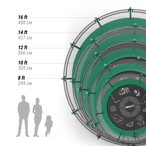 Батут UNIX line SUPREME GAME 14 ft (green), фото 4