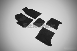 Ворсовые LUX коврики в салон Seintex для Chery Bonus III (A19) 2013-н.в. (черные, 85727), фото 1