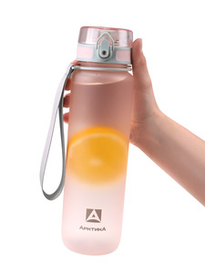 Бутылка Арктика тритановая, с ситечком, 1000 мл, розовая матовая, 720-1000-PKM, фото 2