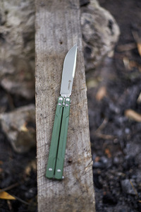 Нож-бабочка Ganzo G766-GR, зеленый, фото 7